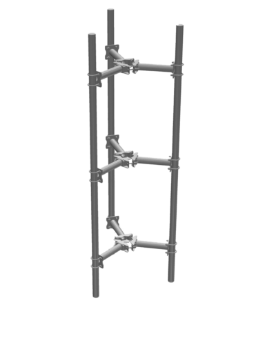 Antenneoffseet med bærerør fast offset ø88,9-ø193,7mm - Ekstra beslag